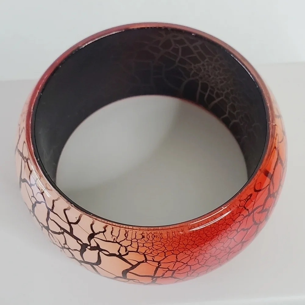 Wide‎ Chunky Bangle Slip-on Abstract Branch Design Bangle